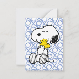 Cartão De Notas Amendoins   Snoopy & Woodstock XOXO Abraços