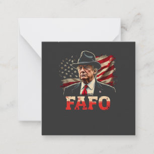 Cartão De Notas American Donald Trump FAFO EUA Flag Patriotic