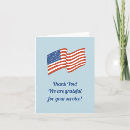 Cartão De Notas American Flag Obrigado pelo seu serviço Veteran