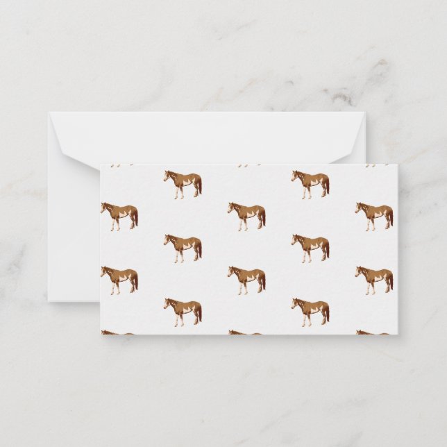 Cartão De Notas American Paint Horse Equestrian Watercolor (Frente)