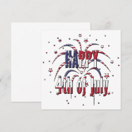 Cartão De Notas American Stars and Stripes Feliz 4 de julho