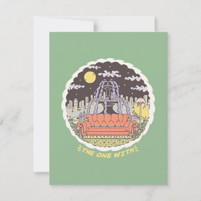 Cartão De Notas AMIGOS™ | Fonte dos desenhos animados (Frente)