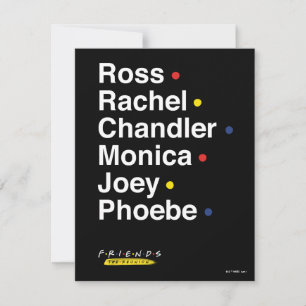 Cartão De Notas AMIGOS™ Nomes dos caracteres