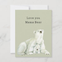 Amo você mamãe urso