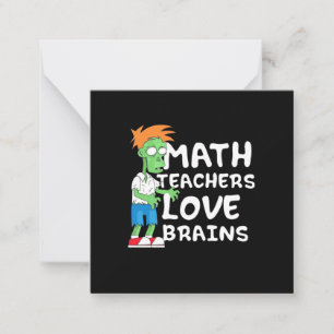 Cartão De Notas Amor de Professor de Matemática de Halloween