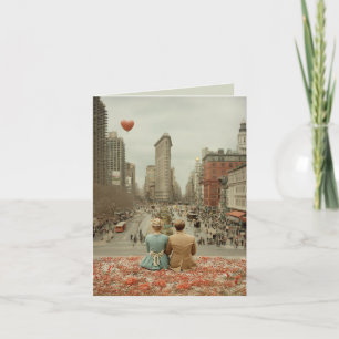 Cartão De Notas Amor Vintage em Nova York