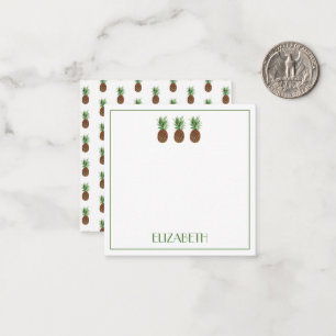 Cartão De Notas Ananás Tropicais de pré-disquete personalizados