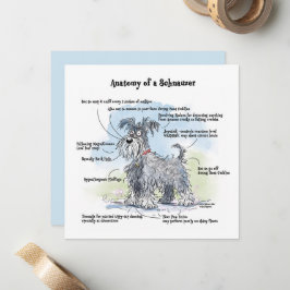 Cartão De Notas Anatomia de um Notecard Schnauzer