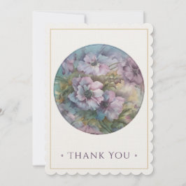 Cartão De Notas Anêmona Floral Agradecimento | Apreciação Elegante
