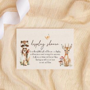 Cartão De Notas Animais da Floresta Boho Baby Exposição Chuveiro