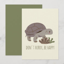 Cartão De Notas Animal Pun: Não se apresse a ser feliz