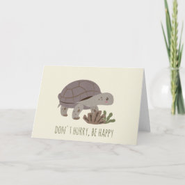 Cartão De Notas Animal Pun: Não se apresse a ser feliz