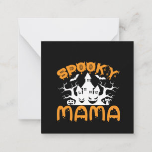 Cartão De Notas Aniversário da Mamãe Assustadora de Halloween