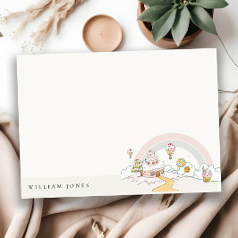 Cartão De Notas Aniversário de criança de terra doce doce e doce d