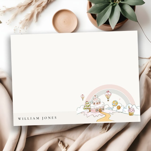 Cartão De Notas Aniversário de criança de terra doce doce e doce d (Criador carregado)