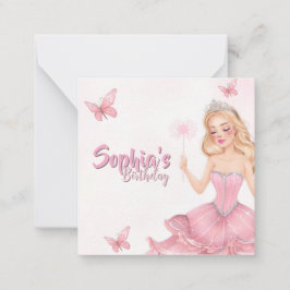 Cartão De Notas Aniversário de Princesa