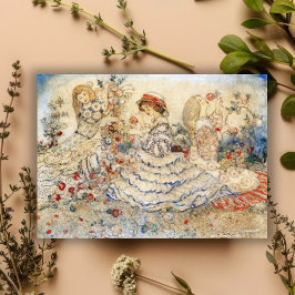 Cartão De Notas Annie French Gathering Rosas