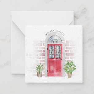 Cartão De Notas Anunciamento de Movimentação de Chic de Cores de Á