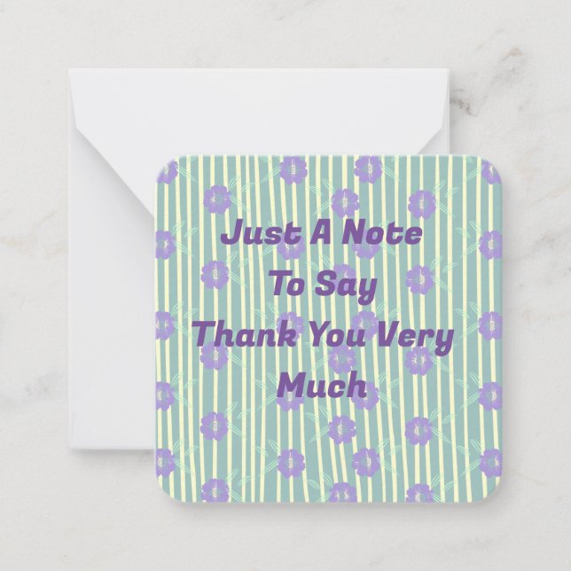 Cartão De Notas Apenas uma nota para dizer obrigado (Frente)