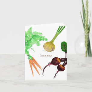 Cartão De Notas Apenas uma nota sobre os trio de vegetais