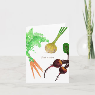 Cartão De Notas Apenas uma nota sobre os trio de vegetais