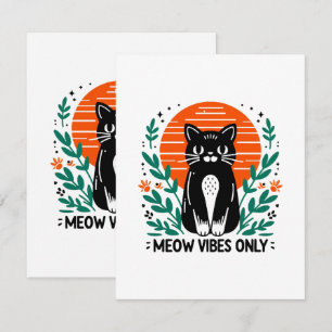 Cartão De Notas apenas vibrações de gato