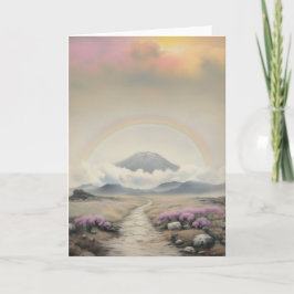 Cartão De Notas Após a chuva (Arte de Paisagem Japonesa com Aquare