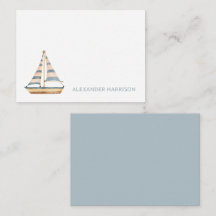 Aquarela Barco a Remo Faixa Azul