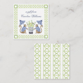 Cartão De Notas Aquarela Chinoiserie Macacos Presente Enclosure