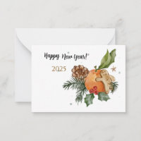 “Aquarela de Mandarina de Ano Novo