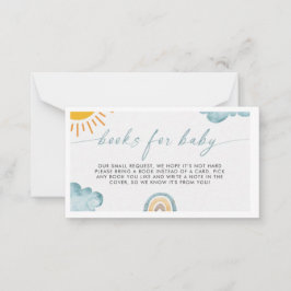 Cartão De Notas Aqui vêm os livros do filho para o bebê