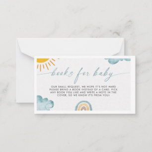 Cartão De Notas Aqui vêm os livros do filho para o bebê