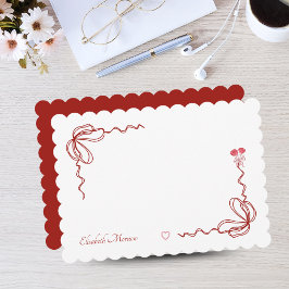 Cartão De Notas Arco de Aquarela Rosa Elegante Personalizado