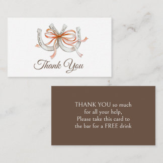 Cartão De Notas Arco laranja de ferradura de cavalo de casamento E