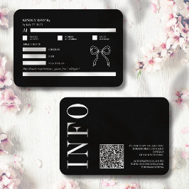 Cartão De Notas Arco RSVP de Código QR Monocromático preto e branc