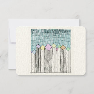 Cartão De Notas Arranha-céus esquemáticos