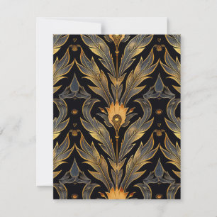Cartão De Notas Art Deco Feather Standard