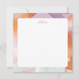Cartão De Notas Arte abstrata personalizada única e colorida