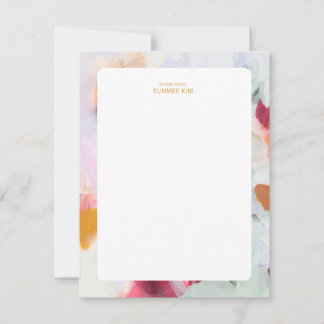 Cartão De Notas Arte abstrata personalizada única e colorida