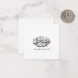 Cartão De Notas Arte de Caligrafia Árabe Ramadan Mubarak Thuluth