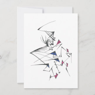 Cartão De Notas Arte de Tatuagem Tribal Abstrato Colorido de Triân