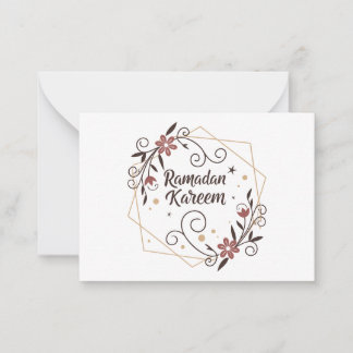 Cartão De Notas Arte Decorativa Bênçãos do Ramadão – Elegante