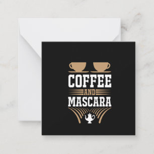 Cartão De Notas Arte do Café Café e Máscara