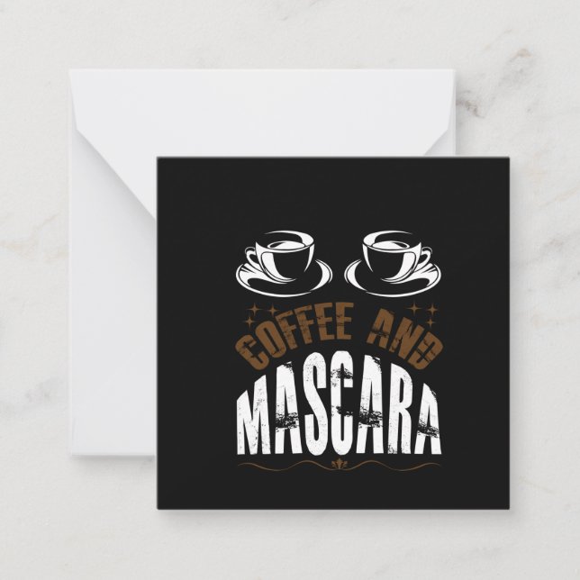 Cartão De Notas Arte do Café Café e Máscara (Frente)
