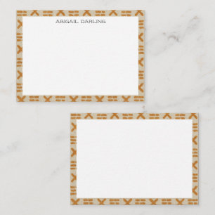 Cartão De Notas Arte em Fibra de Papel com Textura Costeira