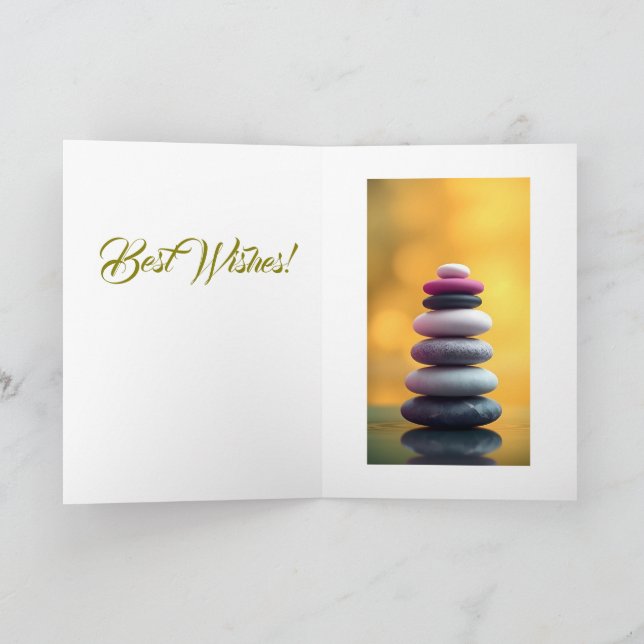 Cartão De Notas Arte Espiritual do Flor Azul Lotus Personalizada (Interior)