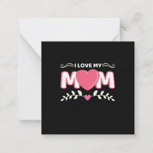 Cartão De Notas Arte Materna Eu Amo Minha Mãe