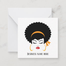 Cartão De Notas artista de maquilhagem de cabelos bonitos, qualque