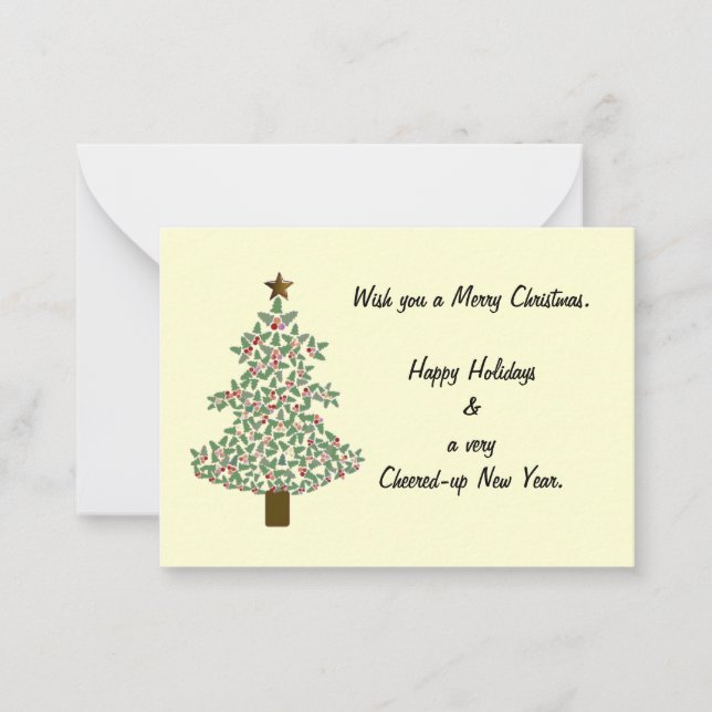 Cartão De Notas Árvore de Natal do Ártico (Frente)