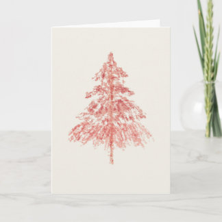 Cartão De Notas Árvore de Natal Evergreen Blush Rosa